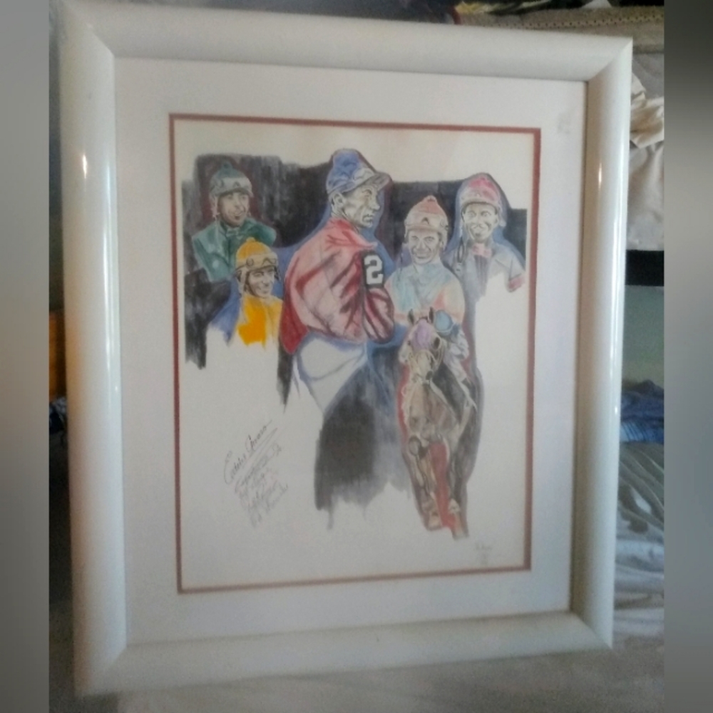Horse racing painting.